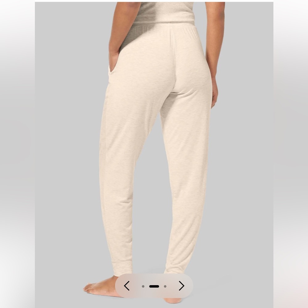 Tommy John Downtime Joggers w Pockets Heathered Oatmeal SZ S w MEASUREMENTS - Picture 3 of 14